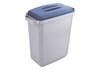 Mülleimer 60 Liter (Deckel abnehmbar) grau/blau